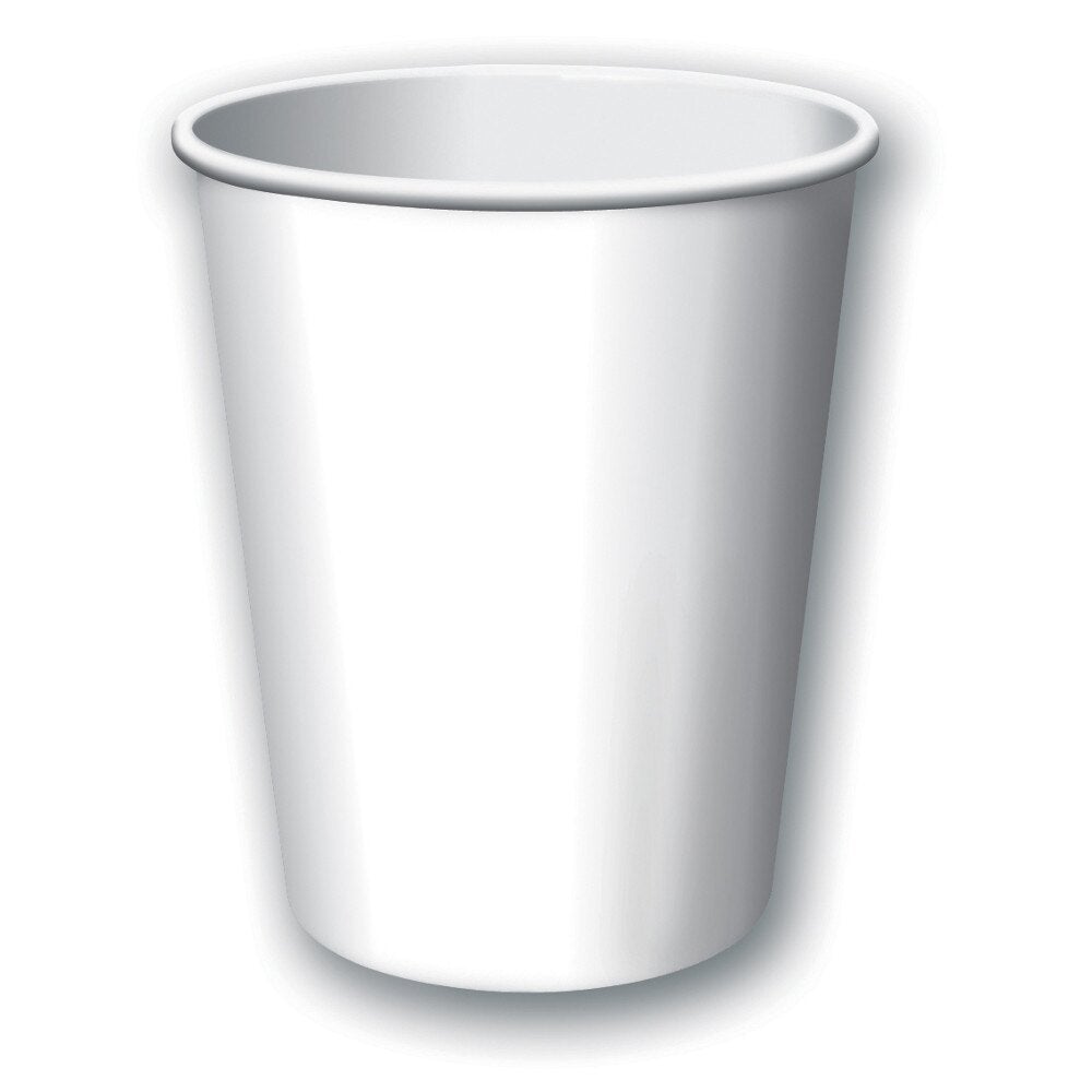 9 Oz White Paper Cups, 240/Case