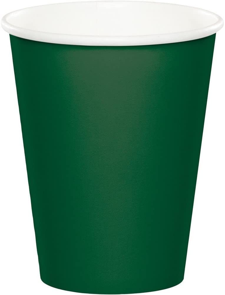 9 Oz Hunter Green Paper Cups