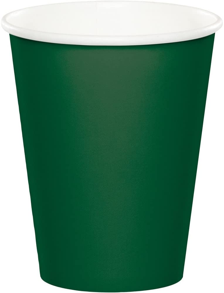 Creative Converting 9 Oz Hunter Green Paper Cups