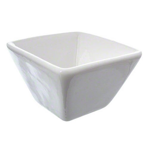 American Metalcraft CSC15 White Ceramic Square Sauce Cup 1.5 Oz