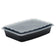 CuBE CR-1284B 84 Oz Black Bottom Rectangle Container Combo 100/CS