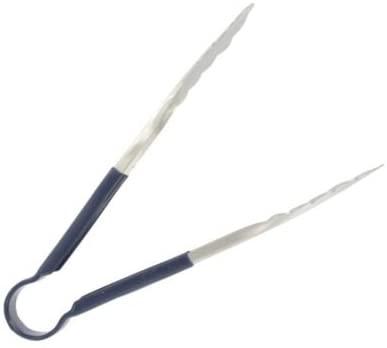 Adcraft SEP-10BU 10" Blue Scalloped Edge Stainless Steel Tongs