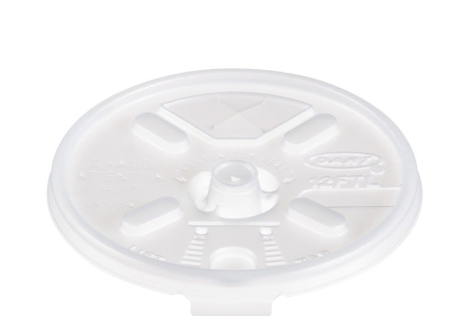 Dart 12FTLS Translucent Lift N' Lock Lid with Straw Slot