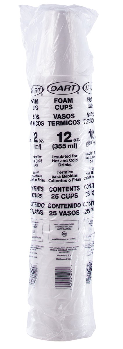 Dart 12J12 12 Oz White Foam Cup