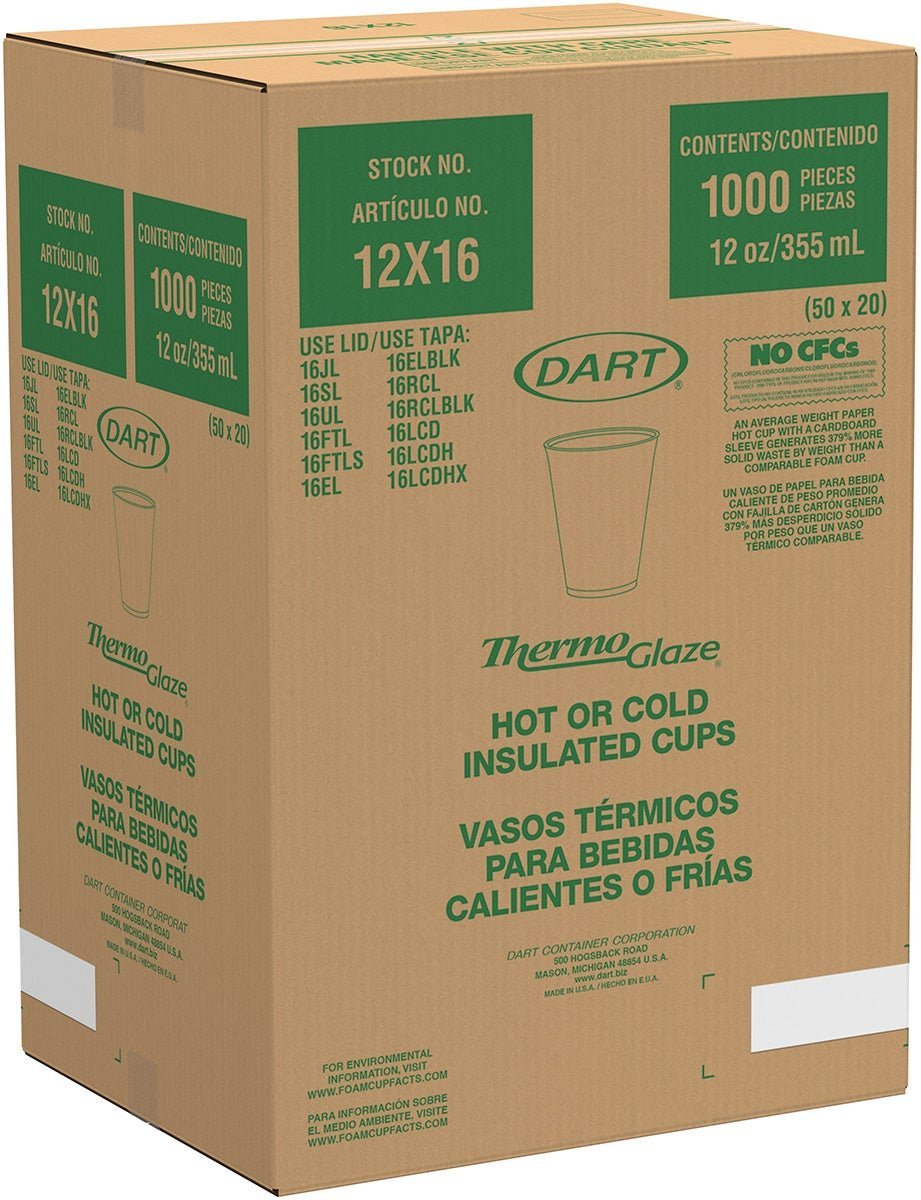 Dart 12X16G 12 Oz Cafe G Foam Cup