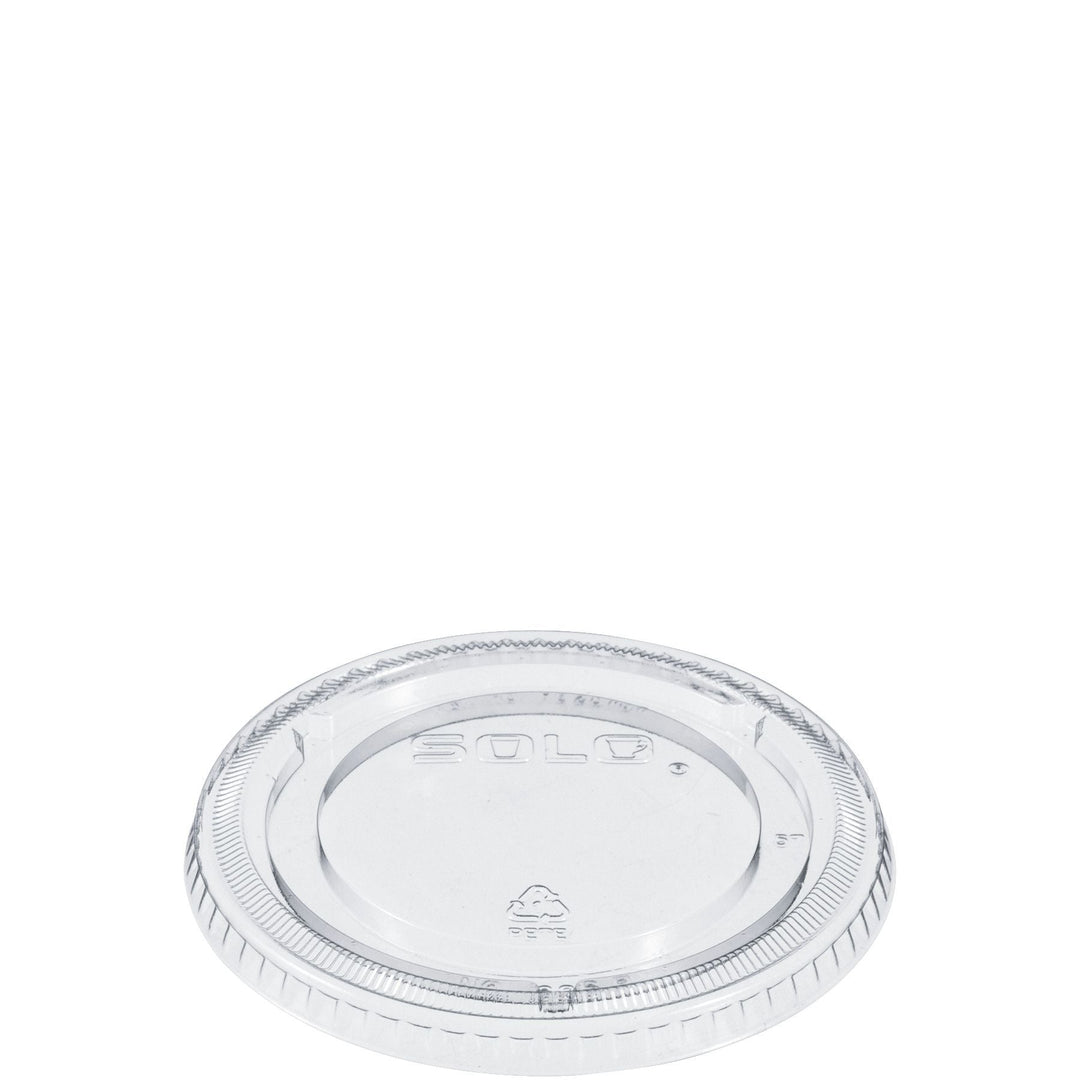 Dart Clear Flat PET Non-Vented Lid for Cold Cups 3.984"