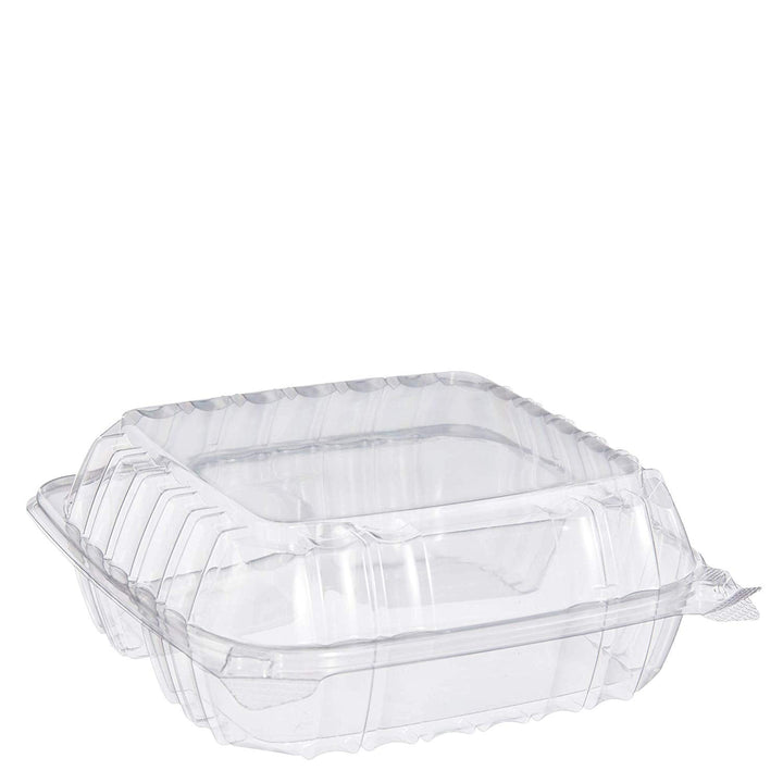 Dart C90PST3 9X8 3-Compartment ClearSeal Hinged Container