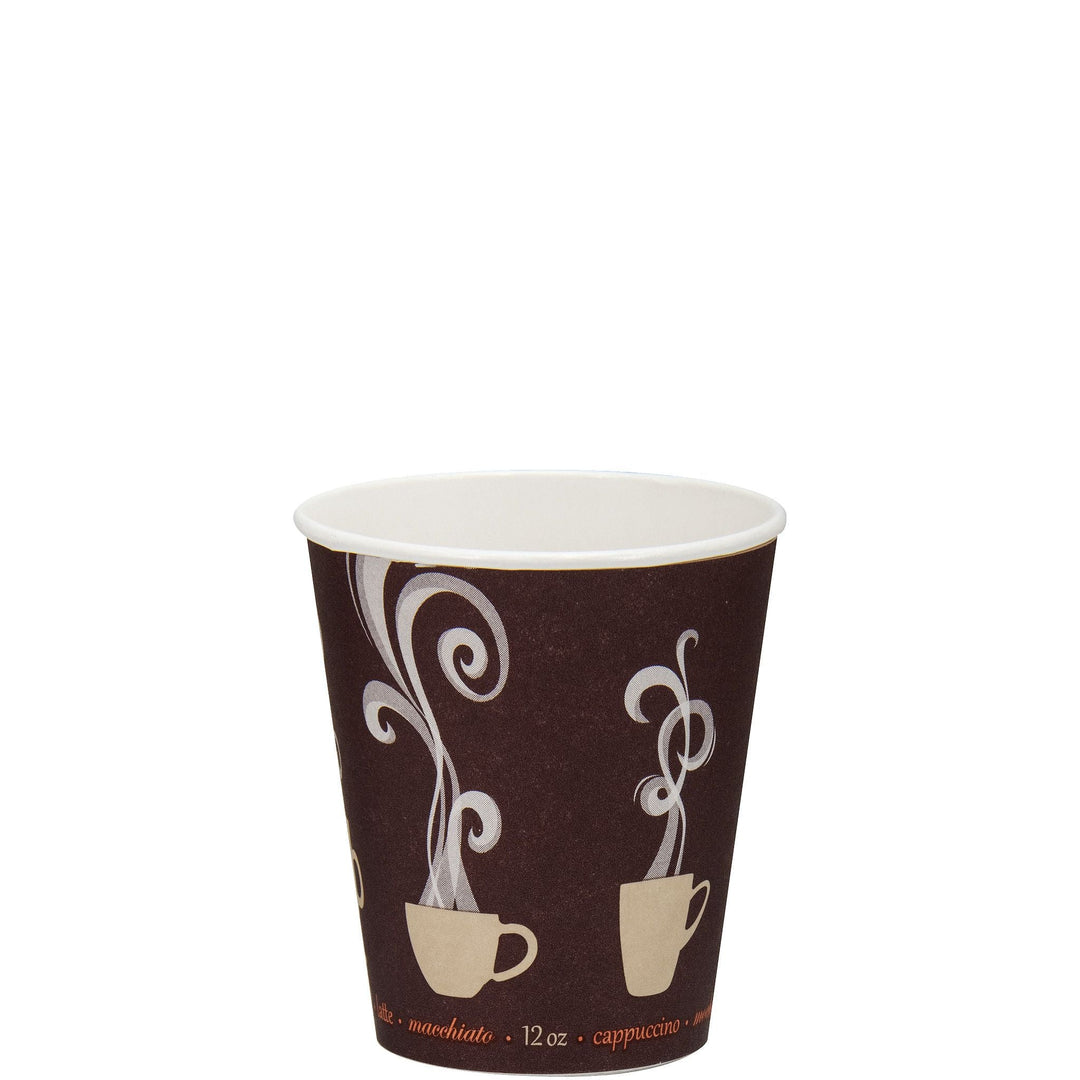 Dart ThermoGuard DWTG12ST Double Wall 12 oz Paper Cup with Steam Design