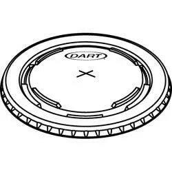 Dart L9N25 Slot Lids for 9 Oz Conex Cups Dart