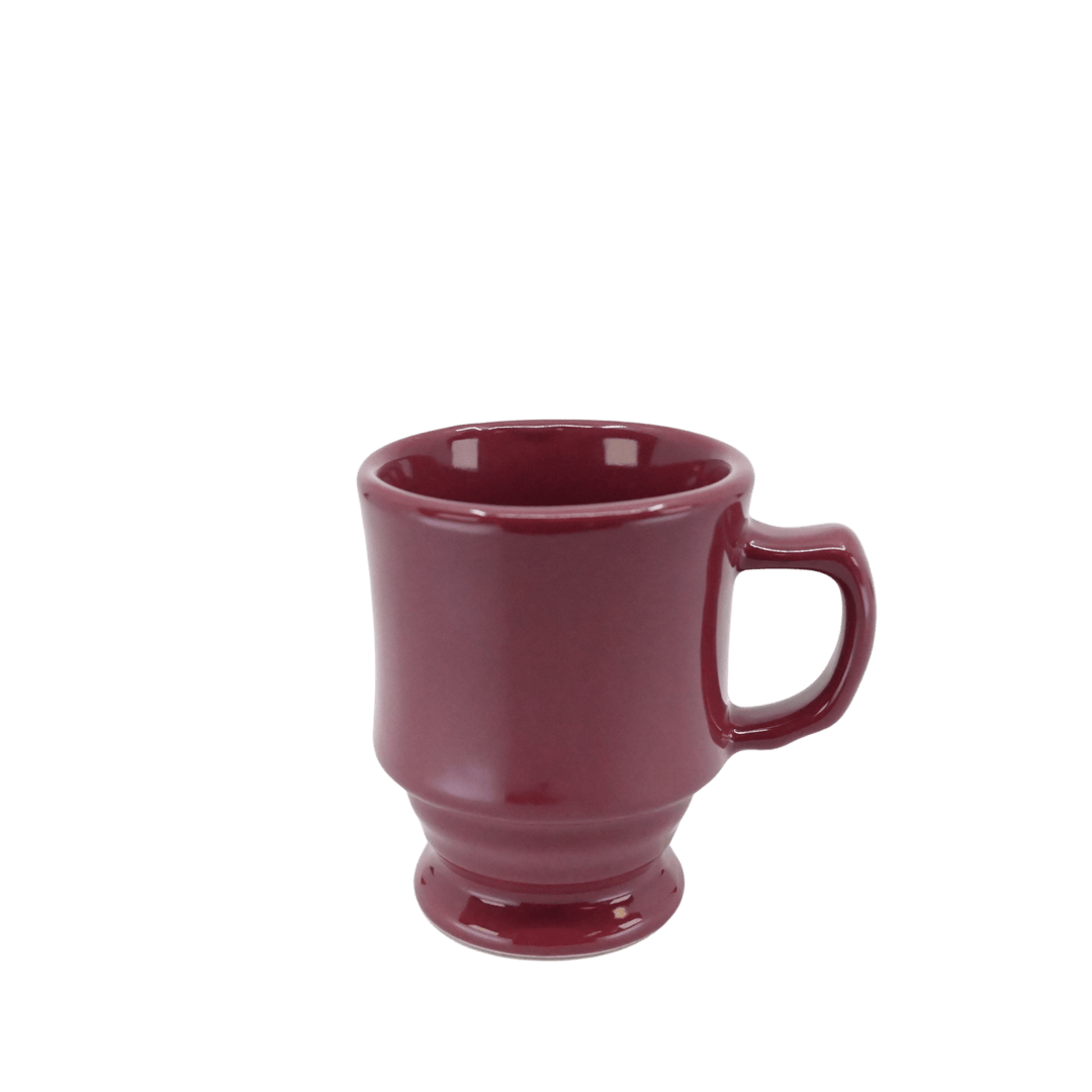 Diversified Ceramics DC125 8 oz Footed Stacking Mug BurgundyShopAtDean