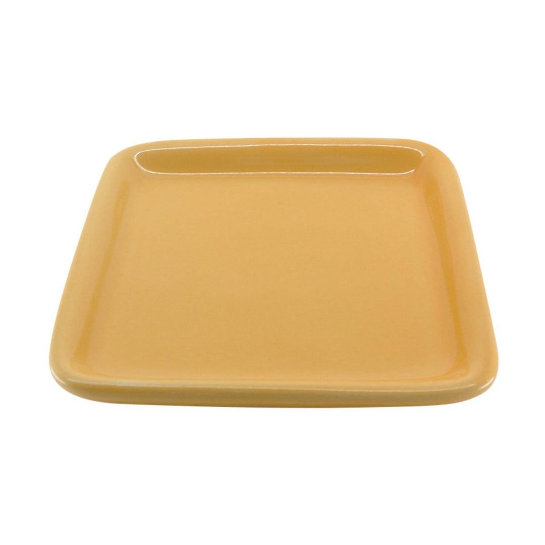 Diversified Ceramics DC367 4.25" Square Plate Sunflower