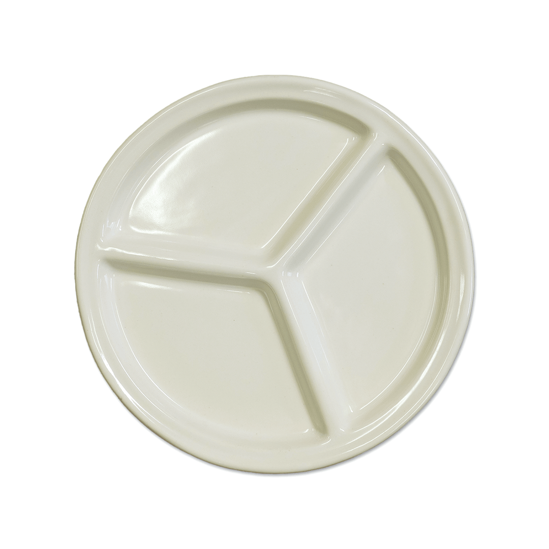 Diversified Ceramics DC863 8" 3-Comparment Plate White