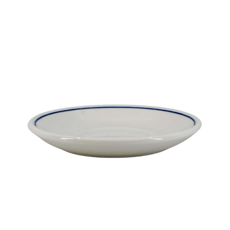 Dudson Duraline Stroke on Trent White with Blue Line Saucer 4.5"