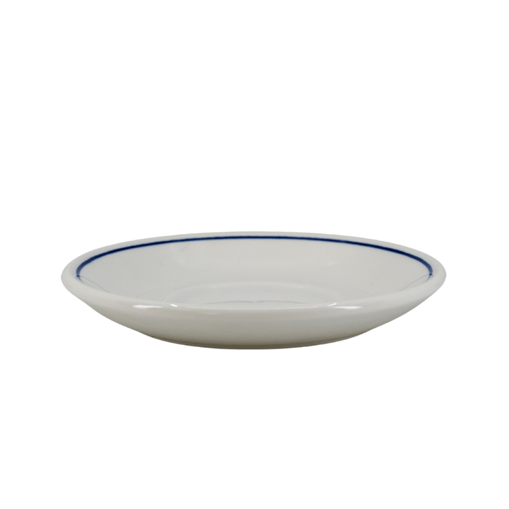 Dudson Duraline Stroke on Trent White with Blue Line Saucer 4.5"