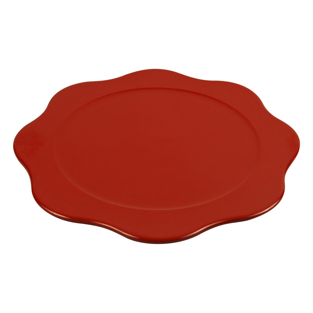 EGS M11FL-CBR 11.5" Flower Shaped Plate Cranberry