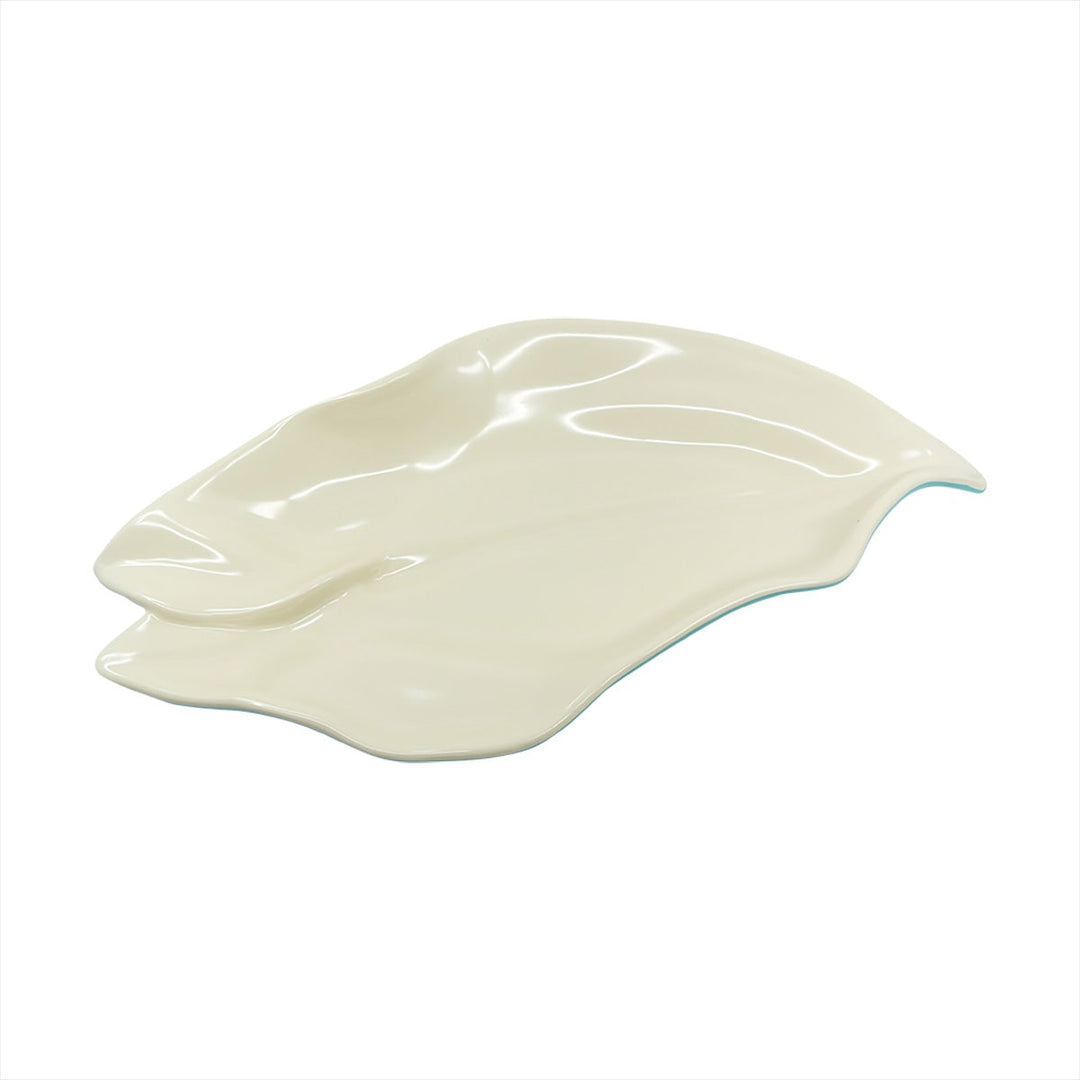 EGS M1681-TQ 16" Calla Lily Turqoise Platter
