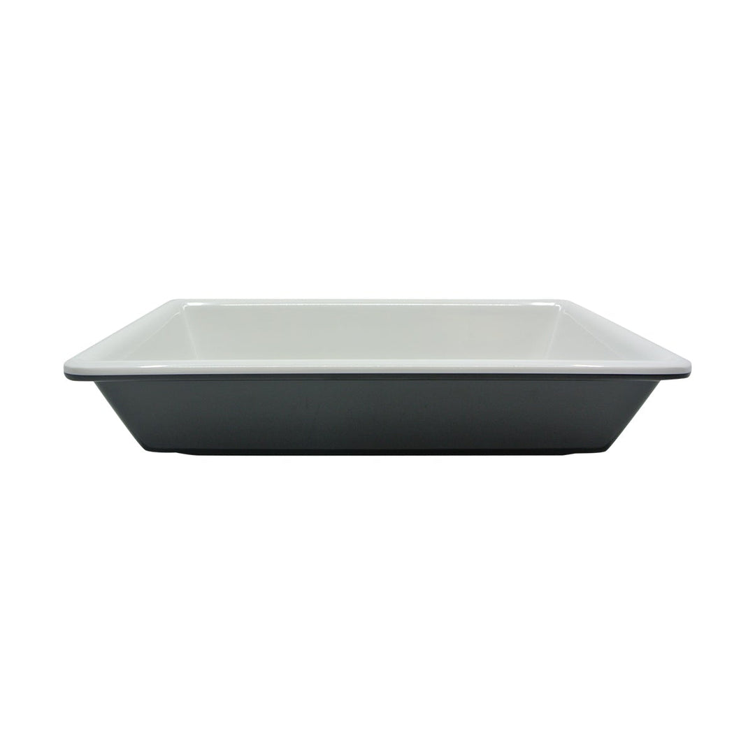 EGS M610RC2T-BW 9.75" x 5.75" Black and White Rectangle Bowl