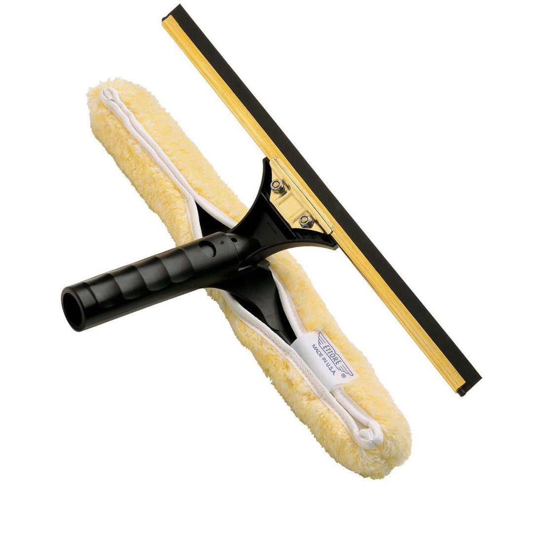 Ettore 71140 14" Brass Back Flip Squeegee Combo