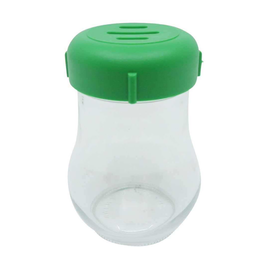 American Metalcraft 6 Oz Cheese Shaker with Green Slotted Top