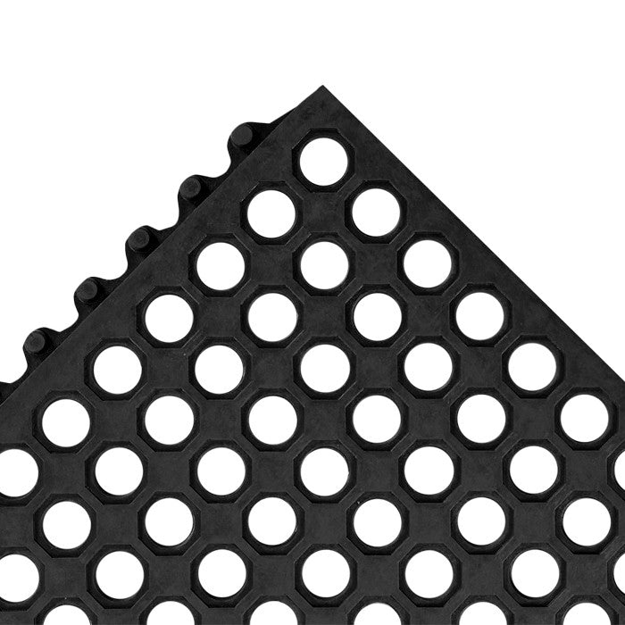 Cactus Floor Mat 3x3 Black Anti-Fatigue Mat