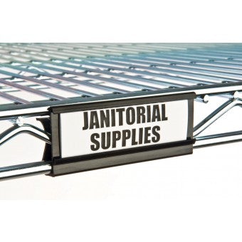 Focus FUTL3BK 3" Slide on Black Shelf Label Holders 4 Pack