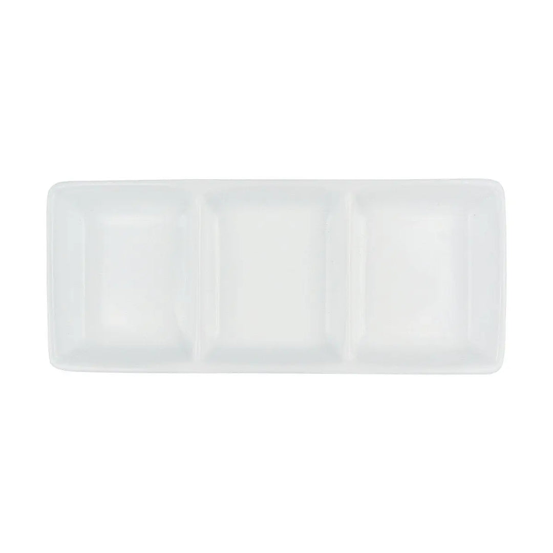 Front of The House DSD017WHP23 Stackable 3 Compartment Dish