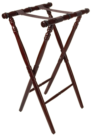 G.E.T. 30.25"H Luxury Tray Stand Hardwood