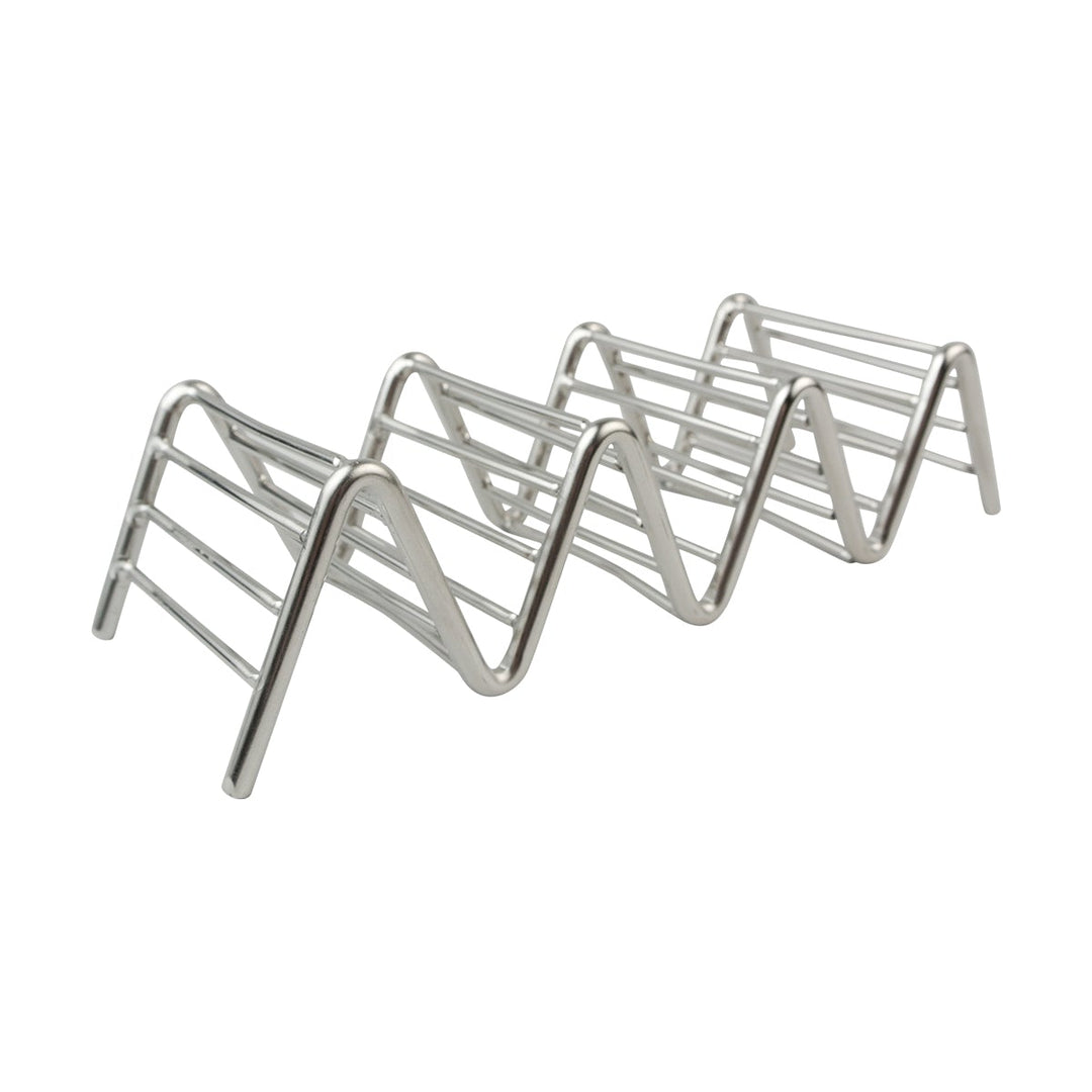 G.E.T. 4-81858 6" x 2.5" Stainless Steel Holder for 3 or 4 Tacos