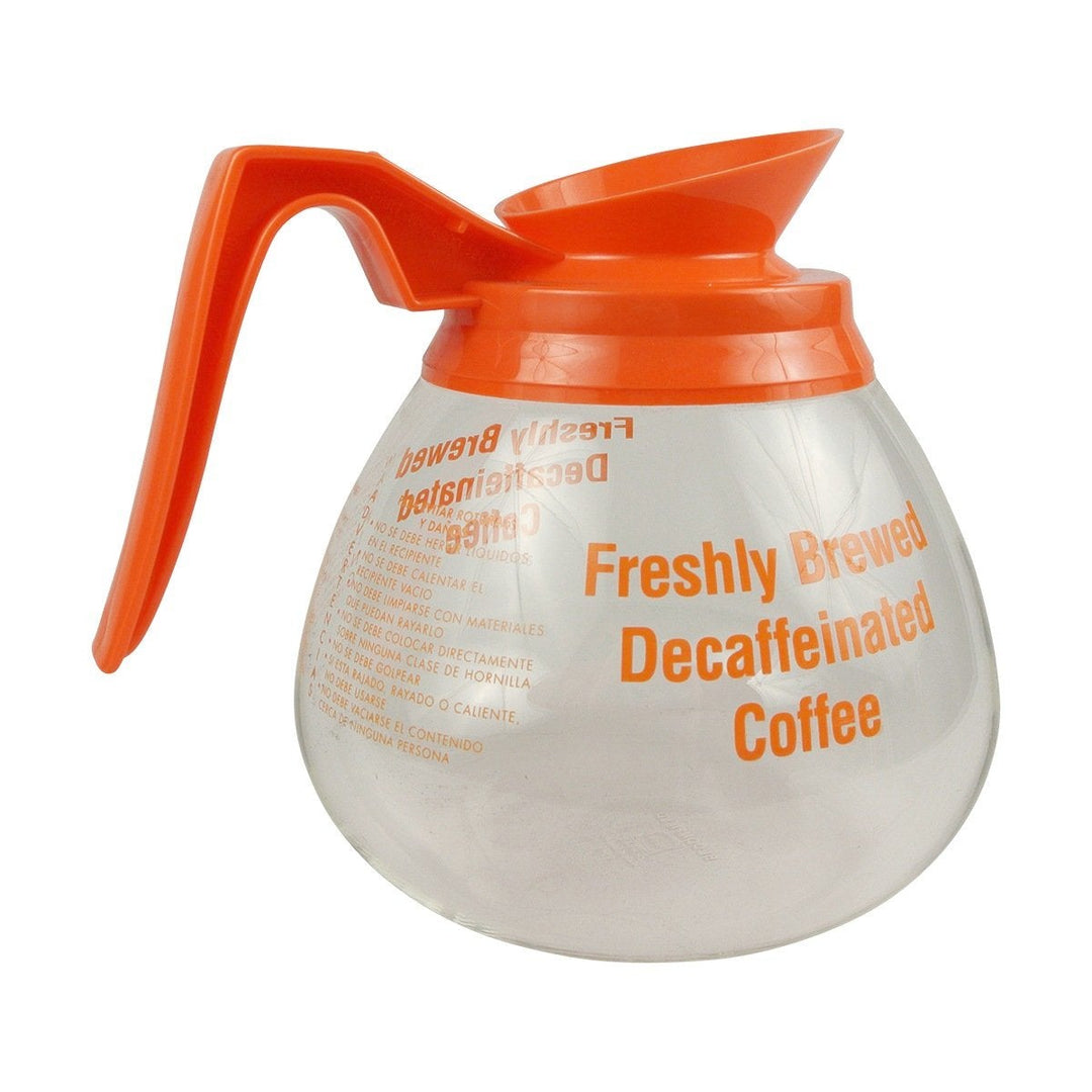 Glass Coffee Pot Decanter, Orange Handle (DCF8901O24)