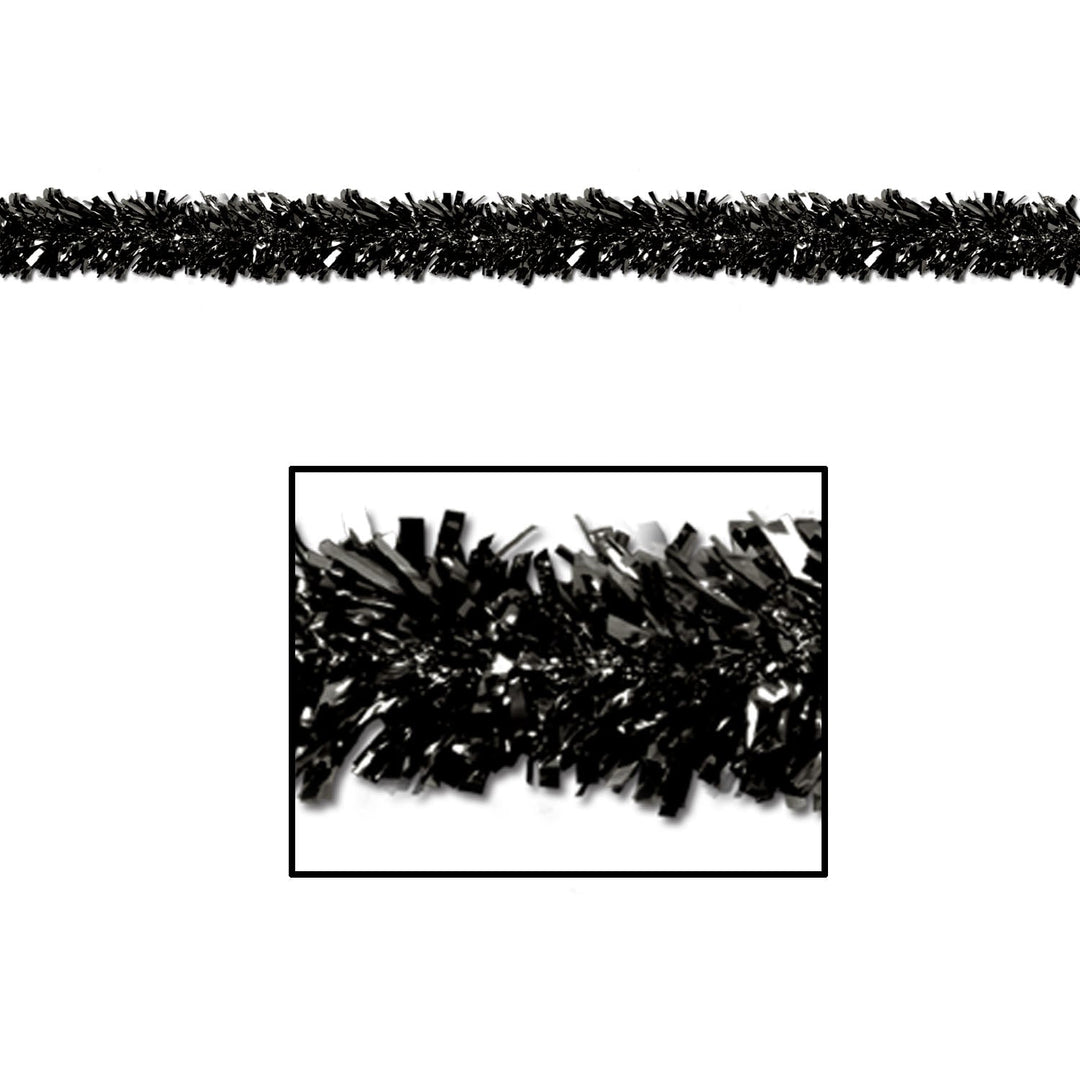 Beistle Gleam 'N Fest Black Garland 15' X 4" (50281-BK)