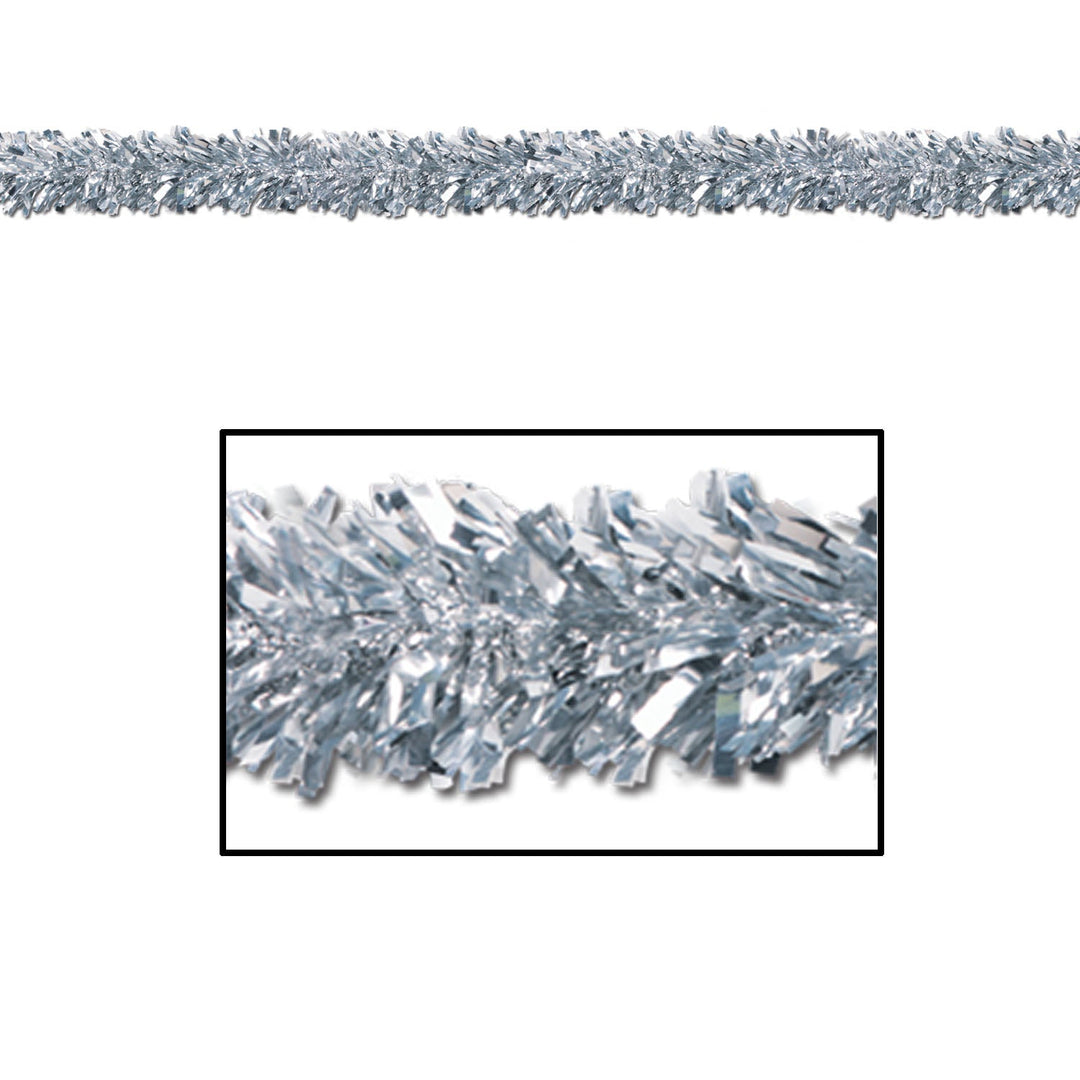 Beistle Gleam 'N Fest Silver Garland 15' X 4" (50281-S)c