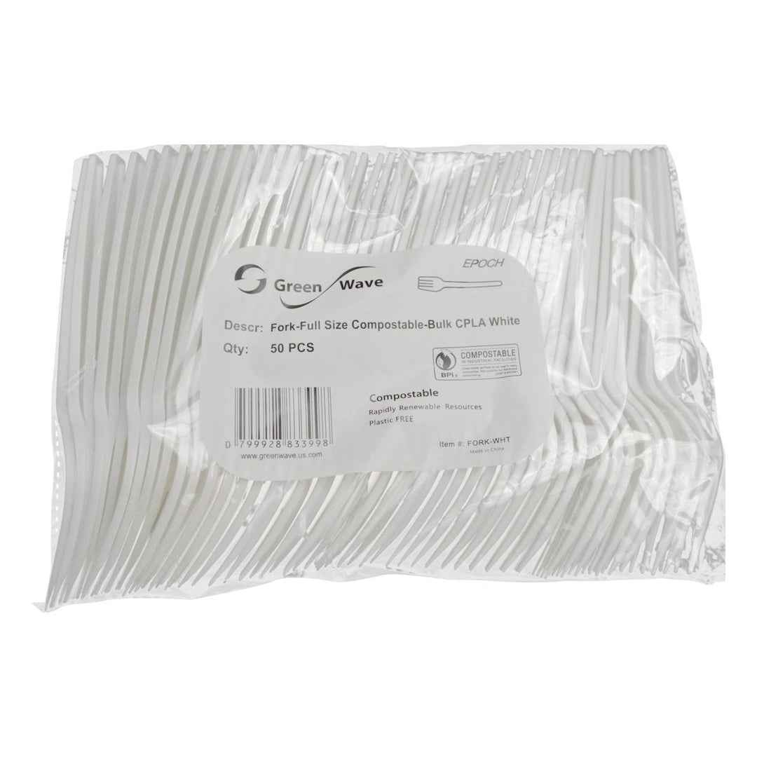 Greenwave FORK-WHITE White Compostable Forks