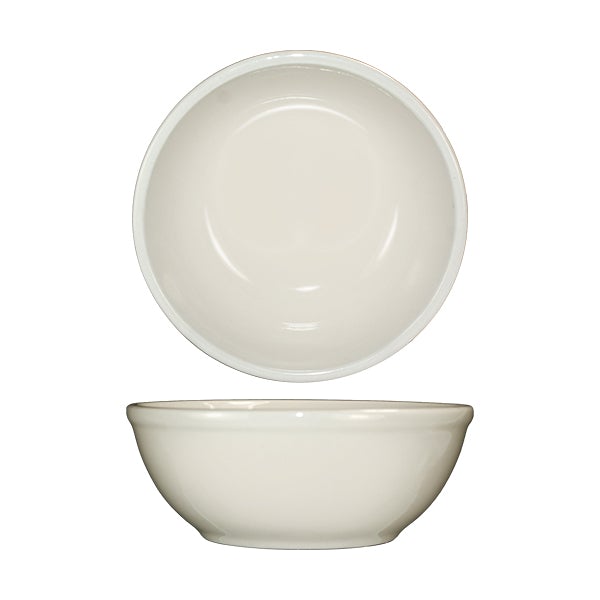 ITI RO-18 16 Oz 5-15/16" American White Rolled Edge Nappie Bowl