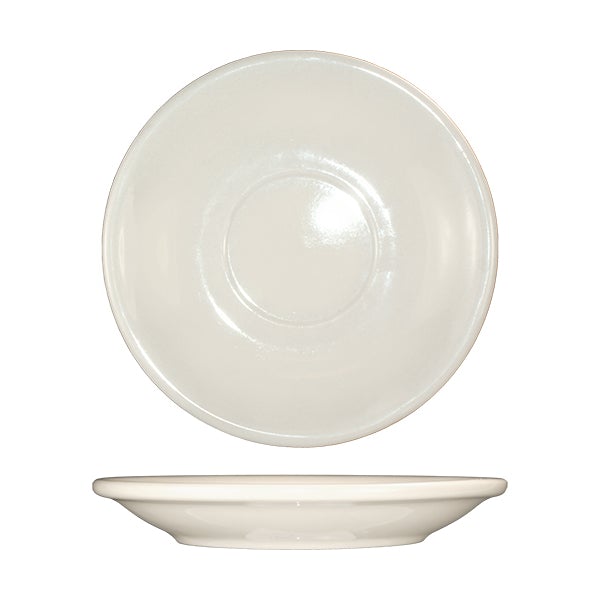 ITI RO-36 5-3/16" Roma American White A.D. Saucer With Rolled Edging