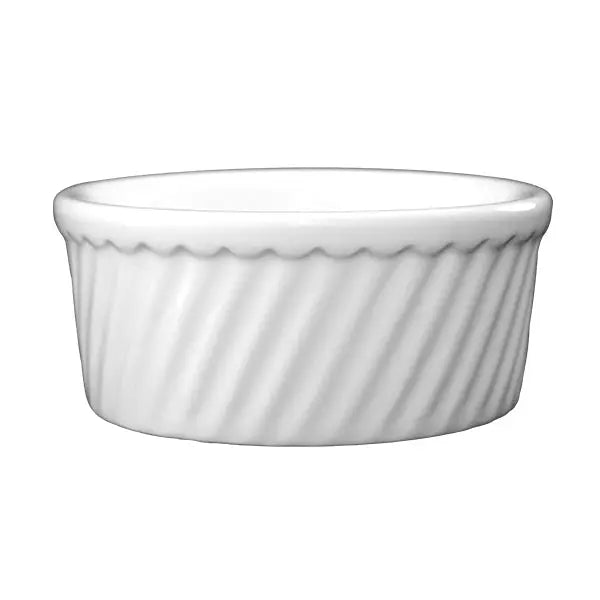 ITI SOFS-8-EW 8-1/2 Oz European White Souffle Swirl Dish