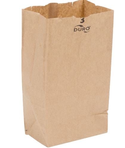 Duro Kraft 3Lb Small Paper Bags 500/Bundle