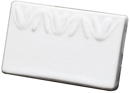 American Metalcraft Leaf Pattern White Ceramic Write On Menu Card