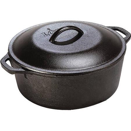 Lodge L8DOL3 5 qt Cast Iron Dutch Oven With Cover