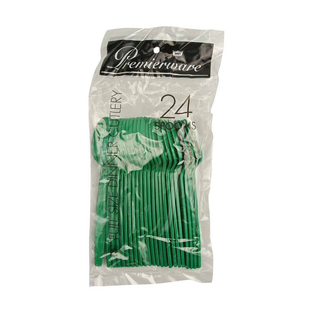 Maryland Plastics Spoons Green 24/Pack