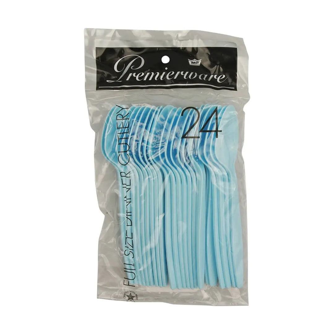 Maryland Plastics P50317 FBL Spoons Light Blue 24/Pack