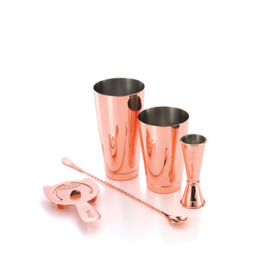 Barfly M37101CP Basic Cocktail Shaker Set in Copper Plated Finish