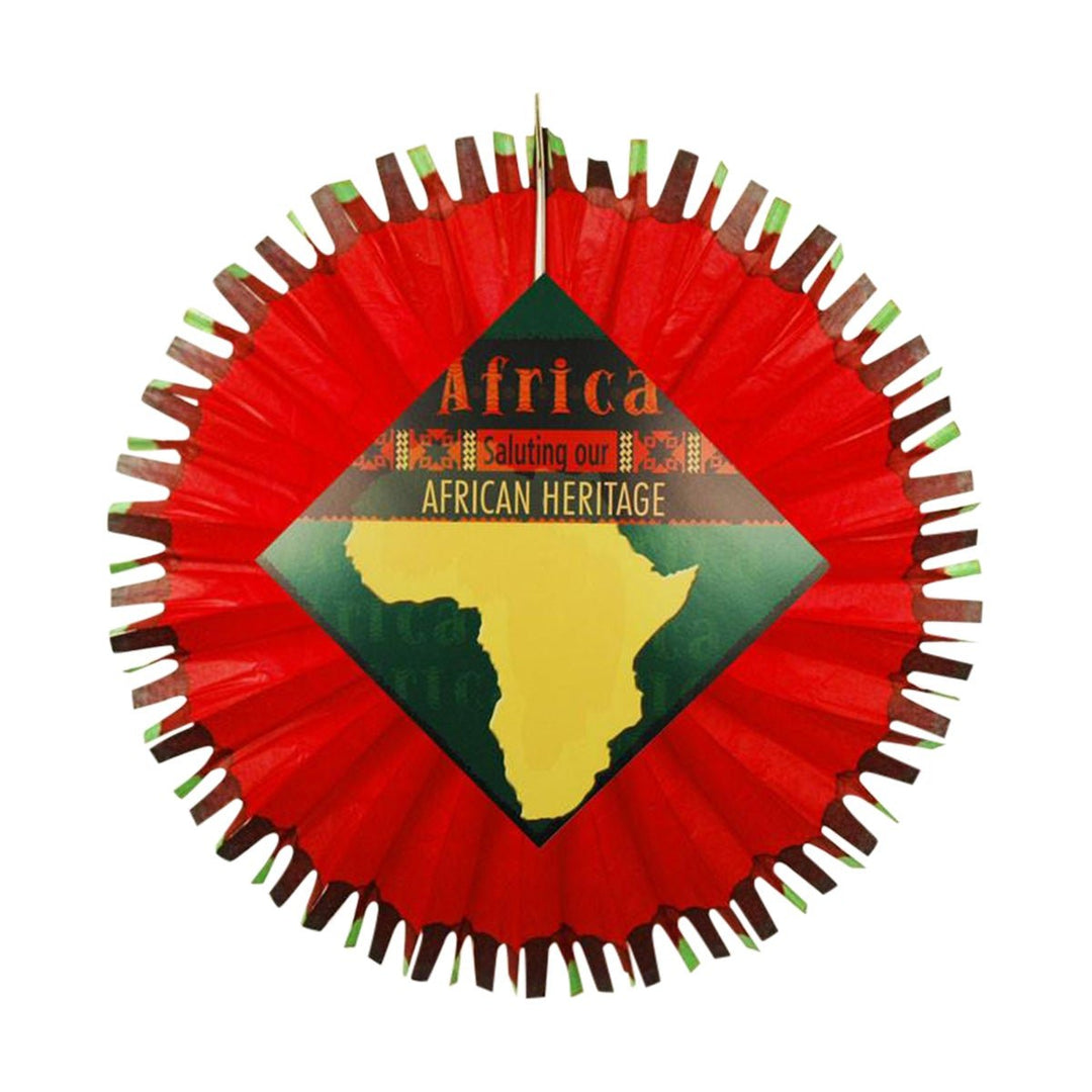 Paper Fantasies 06011-451-080 27" African Heritage Red Tissue Fan