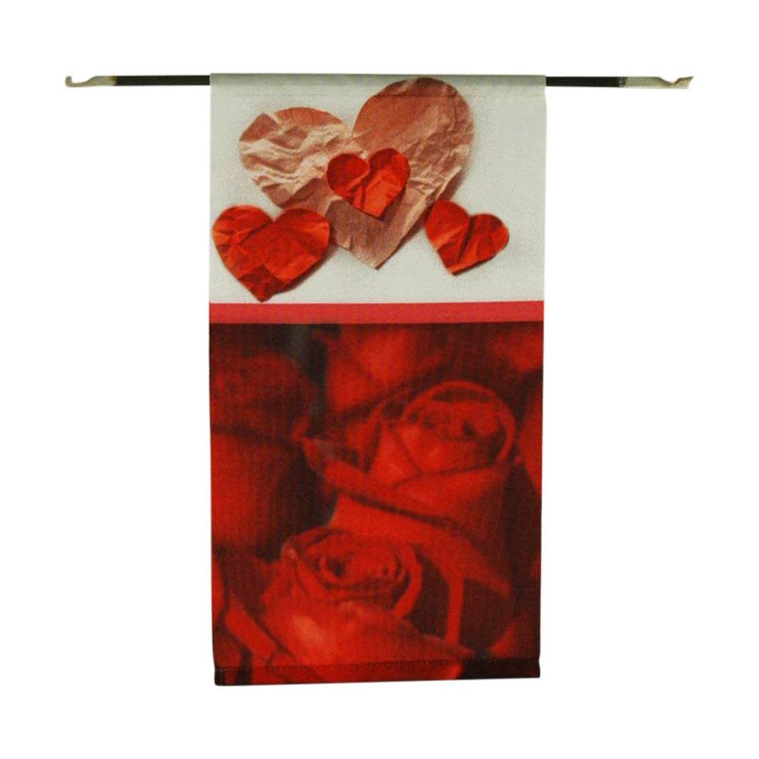 Paper Fantasies 91677 13"L x 7"W Hearts & Roses Cloth Banner
