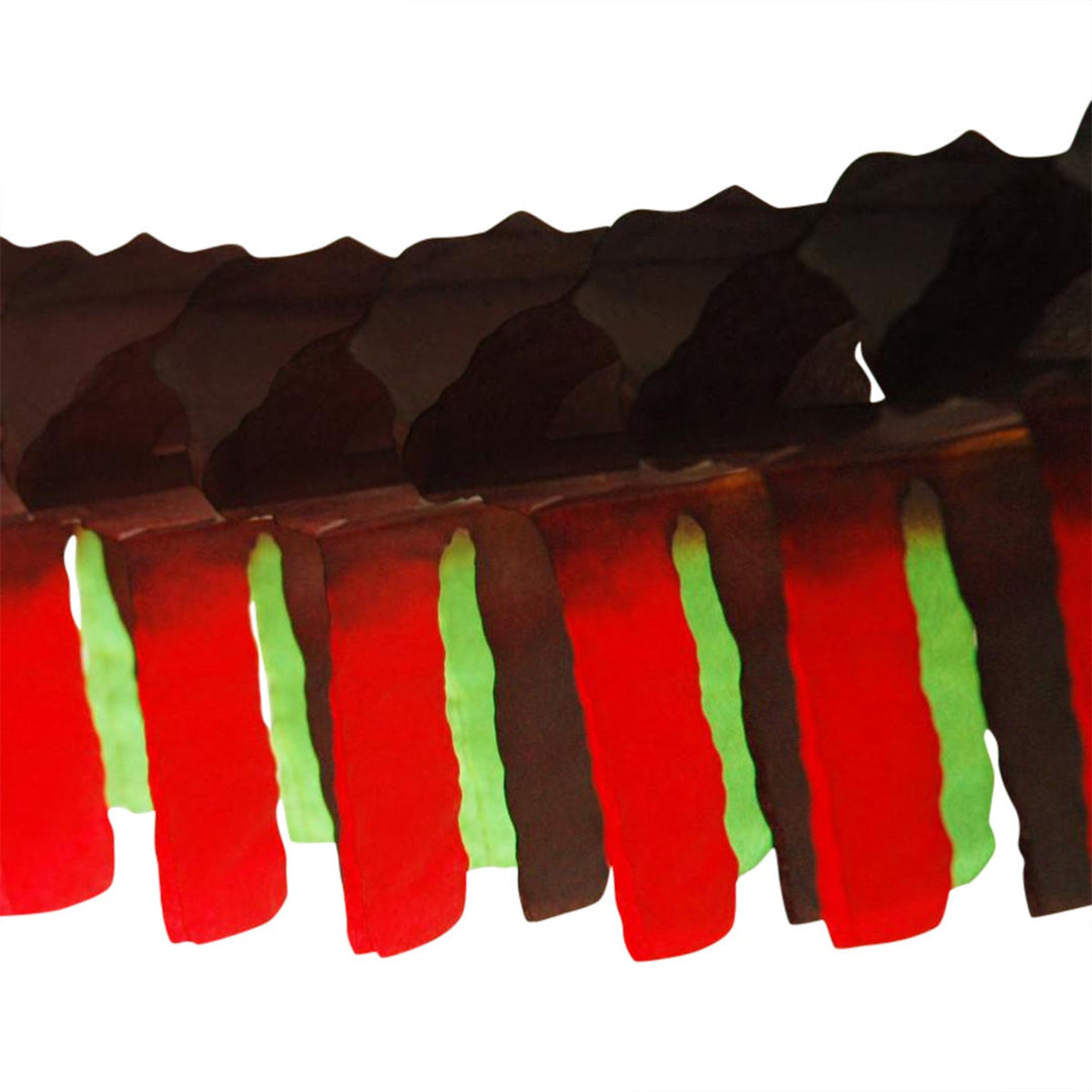 Paper Fantasies 92774 12' Kwanzaa Black/Red/Green Tissue Garland