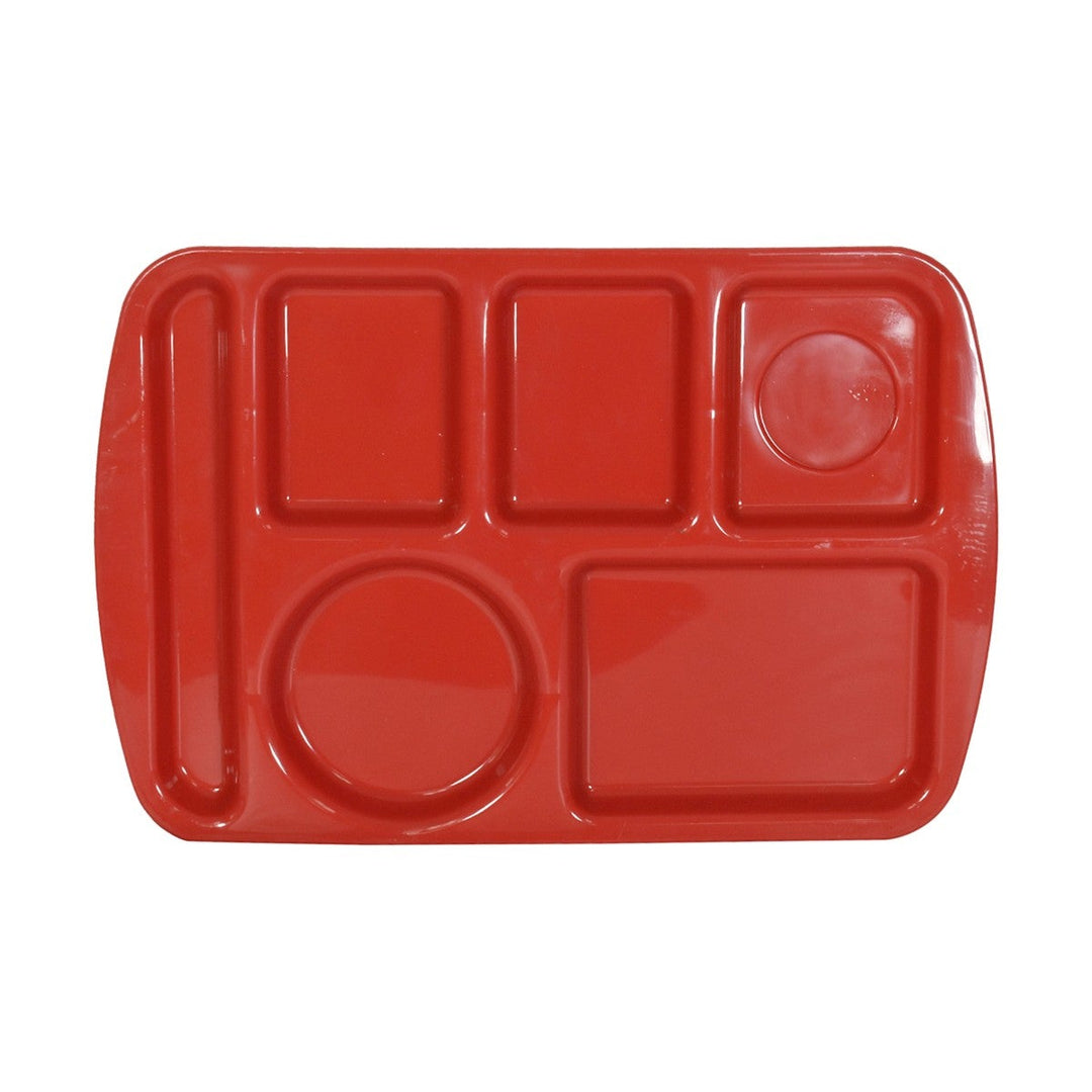 Parade Plastics Red Slim Compartment Tray 9.75" x 15"