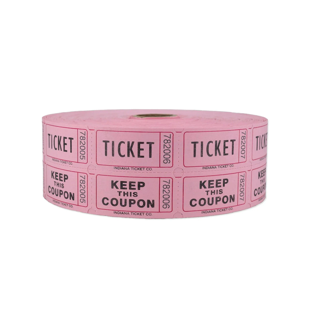 Pink Double Raffle Tickets 2000/Roll