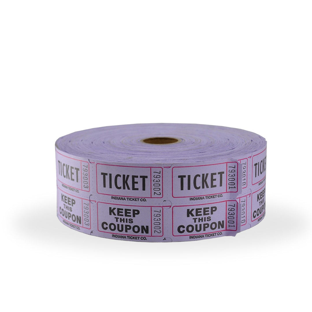 Purple Double Raffle Tickets 2000/Roll