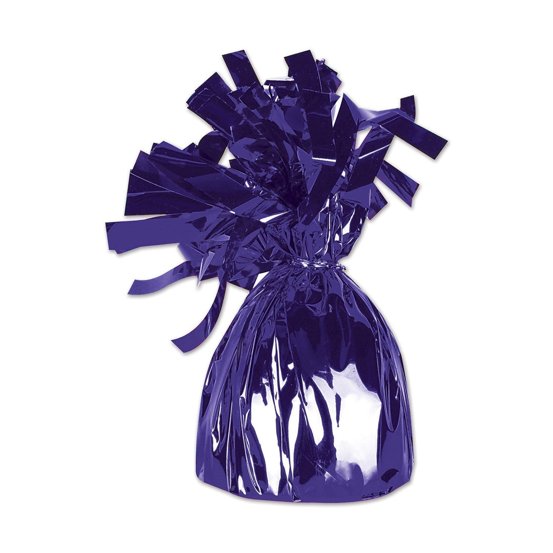 Beistle Purple Metallic Balloon Weight with Ribbon Loop
