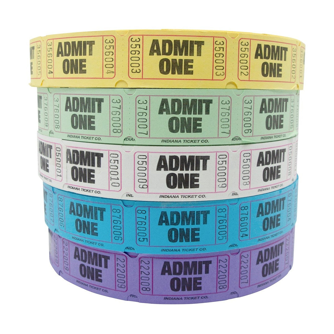 Raffle Admit One Tickets 2000/Roll