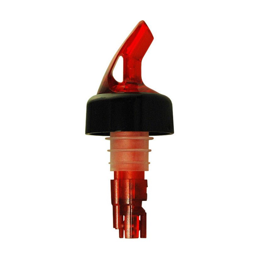 1-1/4 oz Red Measured Liquor Pourers 12/Bag